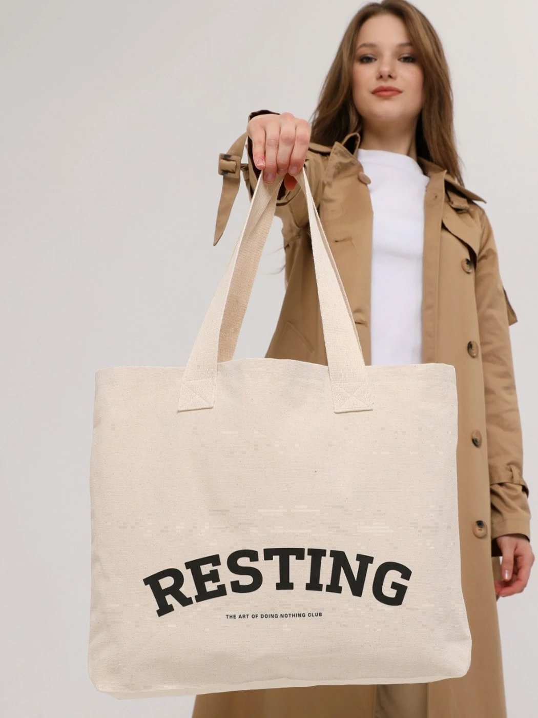 Çantë tote Zoozie Bags, krem, 2068