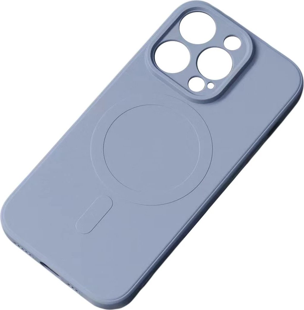 Mbështjellës silikoni Hurtel për iPhone 15, MagSafe, Gri