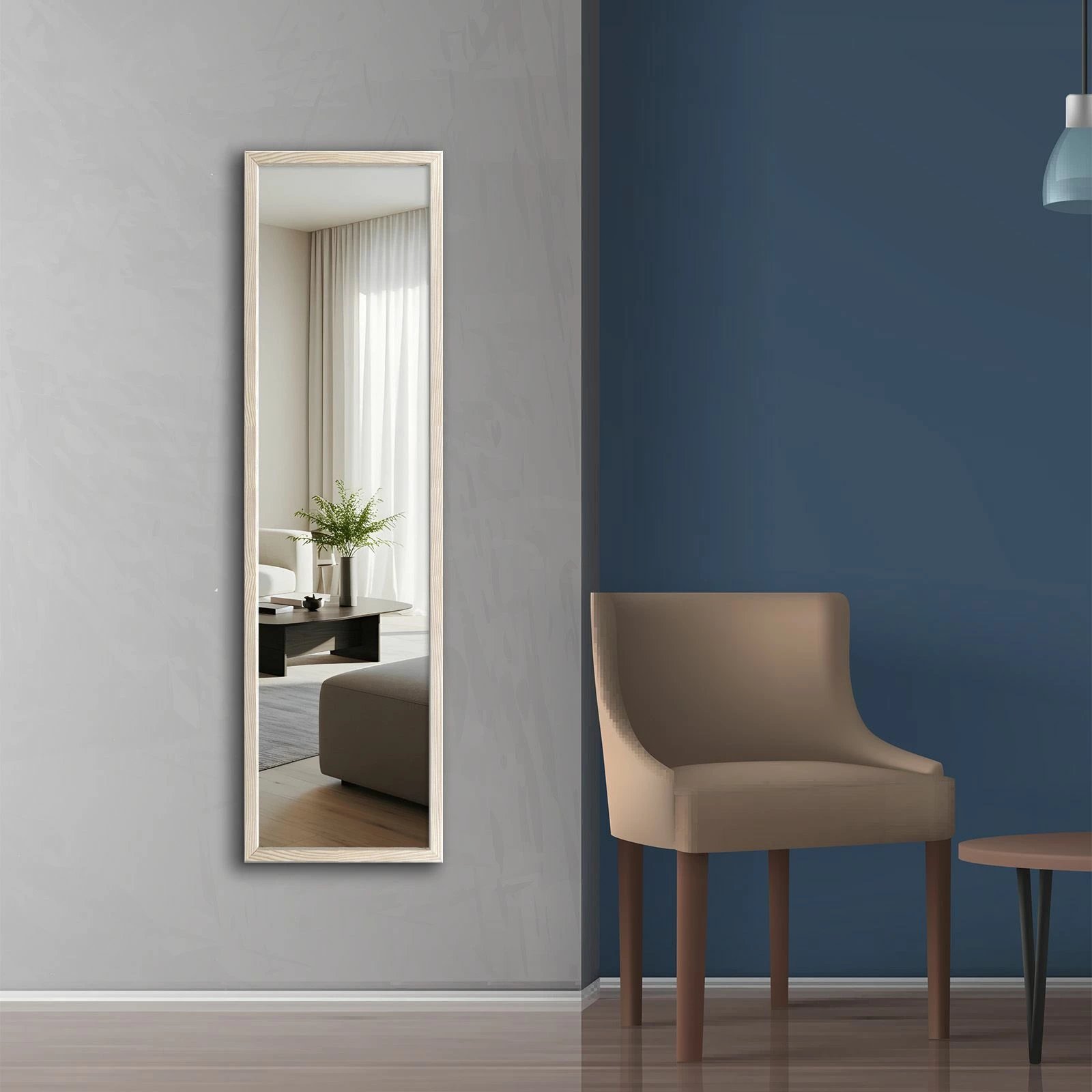 Pasqyrë Cheval, ngjyrë druri, Skye Decor, 35x125cm