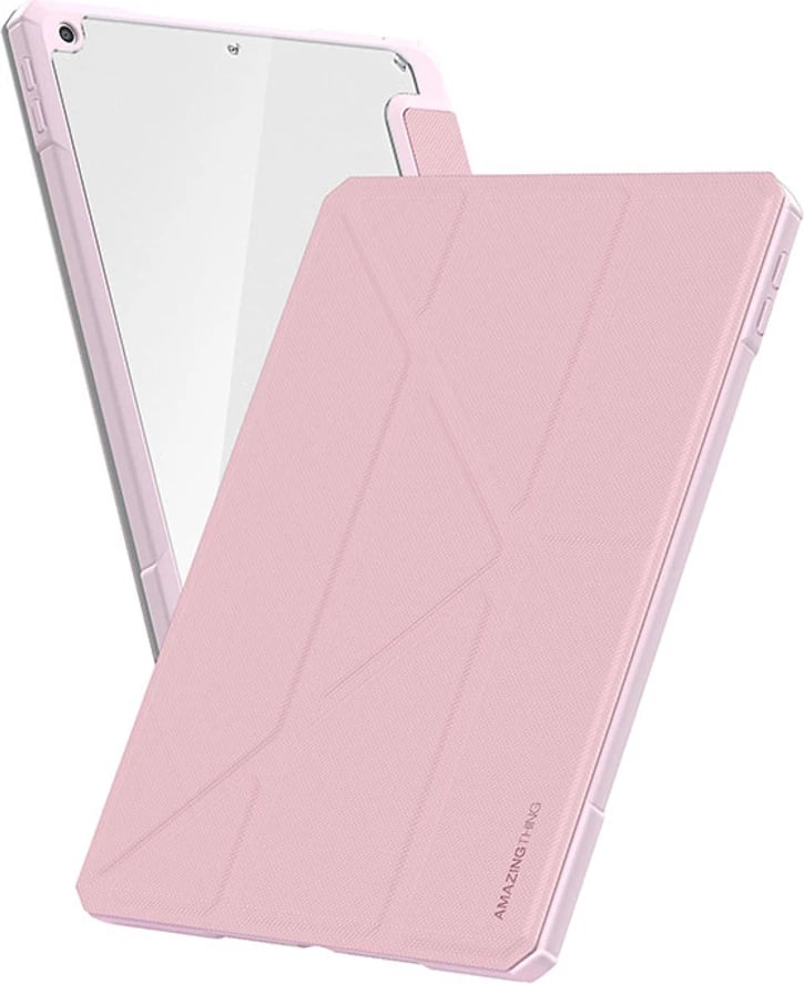 Mbështjellës folio për tablet, AmazingThing, Titan Pro, për iPad Air 11" (2025 M3, 7 gjenerata) me kapak magnetik/stand dhe mbajtës Apple Pencil, rozë