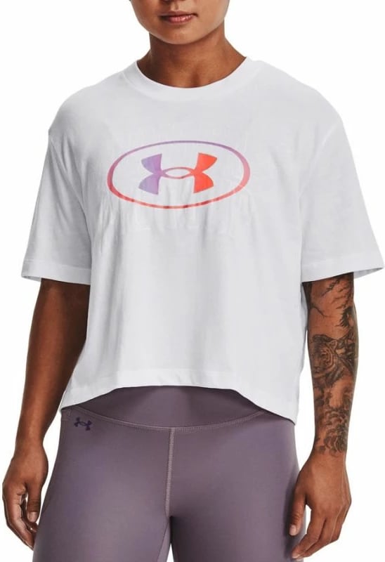 Maicë Under Armour për femra, e bardhë