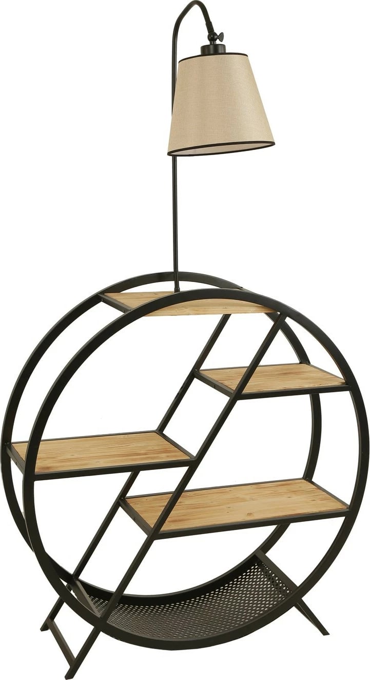 Llambë dyshemeje Opviq, me raft librash, ngjyrë thurje, 8530-4