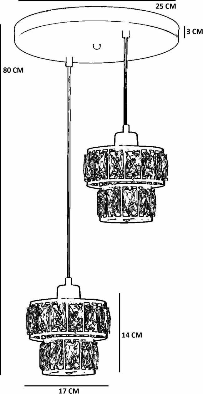 Llambë tavani Opviq, ngjyrë ari, 9039-2