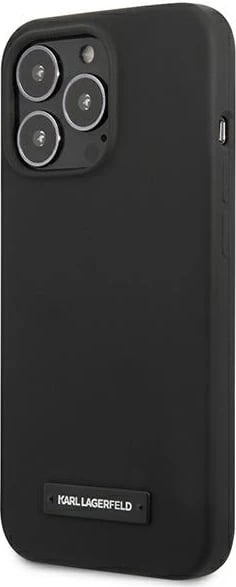 Mbështjellës Karl Lagerfeld KLHCP13XSLMP1K për iPhone 13 Pro Max 6.7", silikon, i zi
