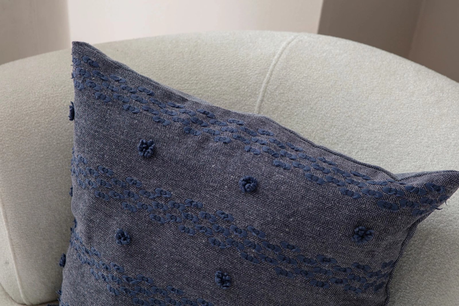 Jastëk mbulesë, ngjyrë kaltër, Evila Originals, Tuffet - Blue v5, 43x43cm