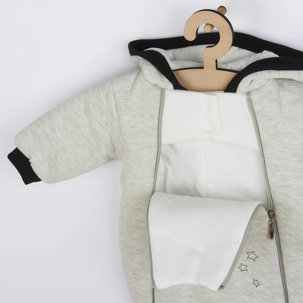 kombinezon dimri bebe KOALA Star Vibes me kapuç, madhësi 74 (6-9m), gri