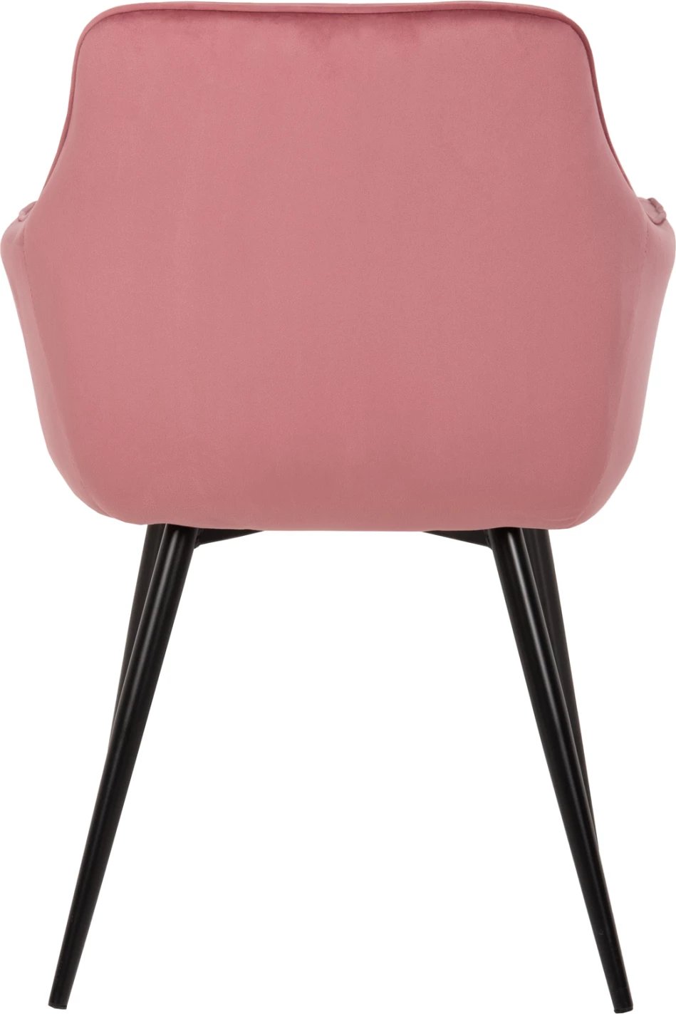 Karrige LATRELL FH8582.02 kadife rozë e zbehtë & këmbë metali të zeza 55x57x84Hcm., set prej 2 copash