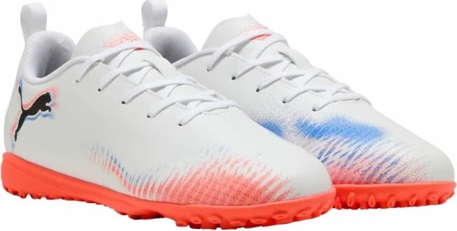 Atlete futbolli për fëmijë Puma, të bardha-portokalli