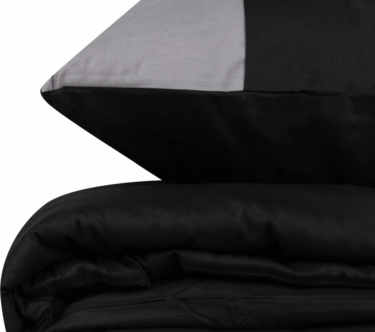 Set mbulesë jorgan për teke XXL, ngjyrë e zezë dhe gri, L'essentiel