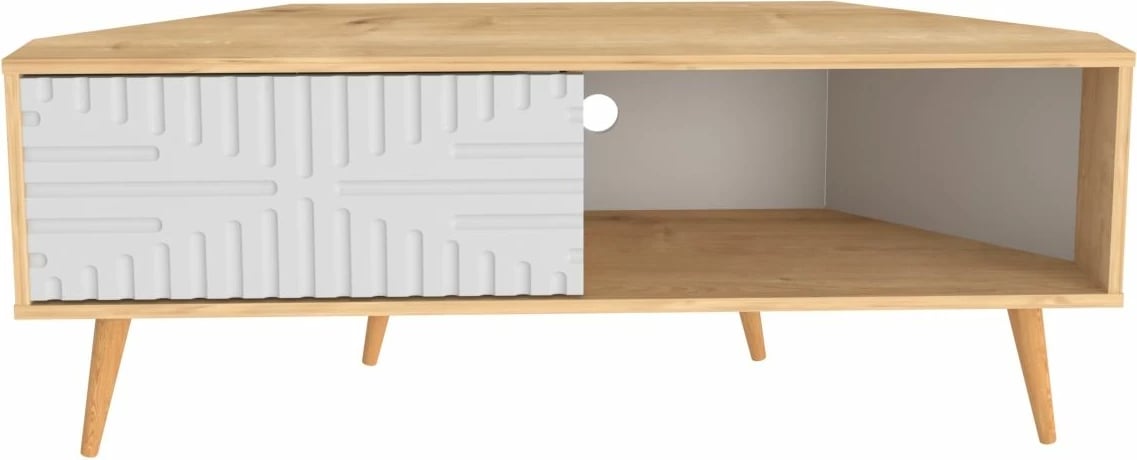 Komodë TV Skye Decor, ngjyrë lis safir, e bardhë