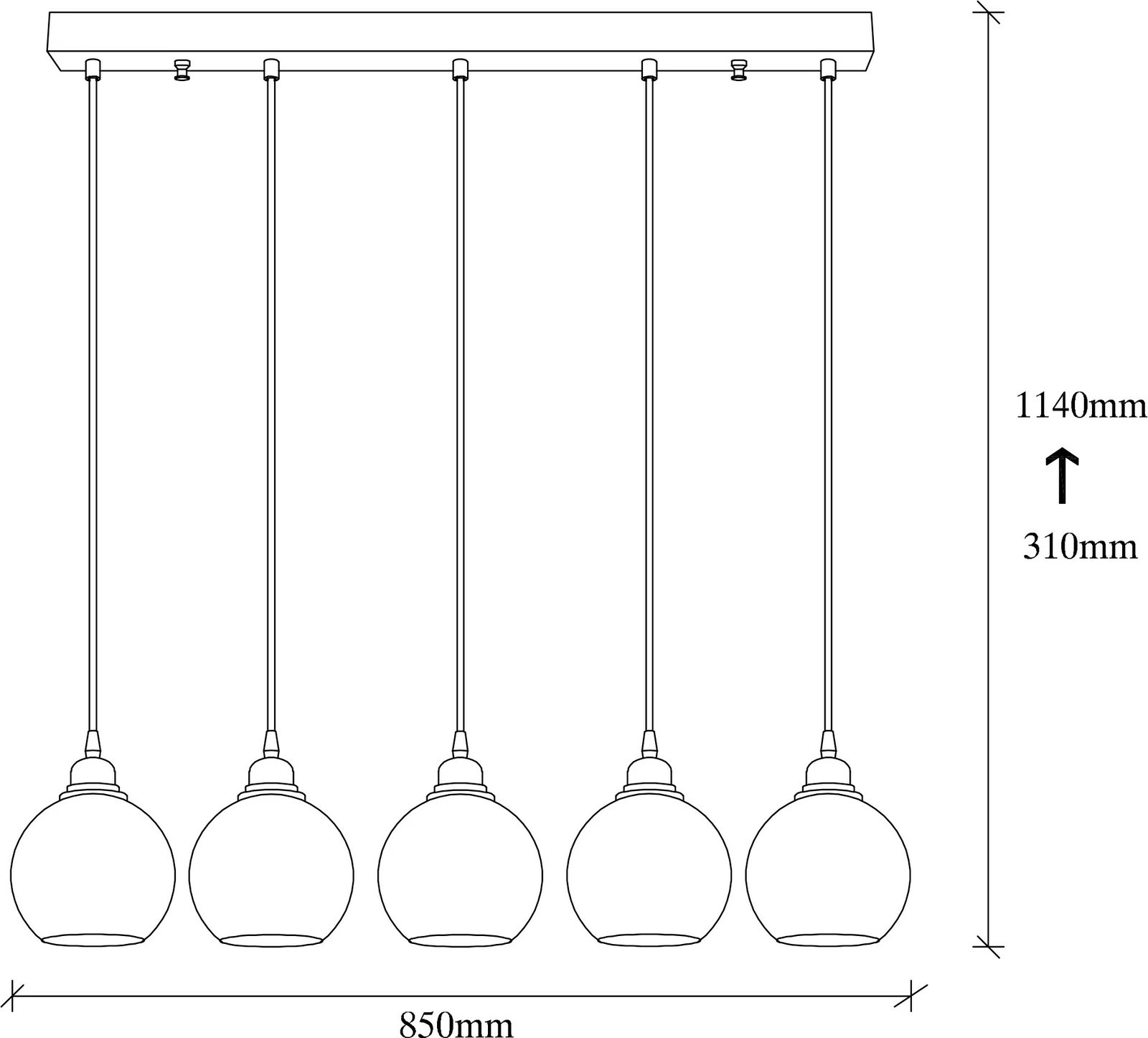 Llambë tavani Opviq, ngjyrë fume, 014