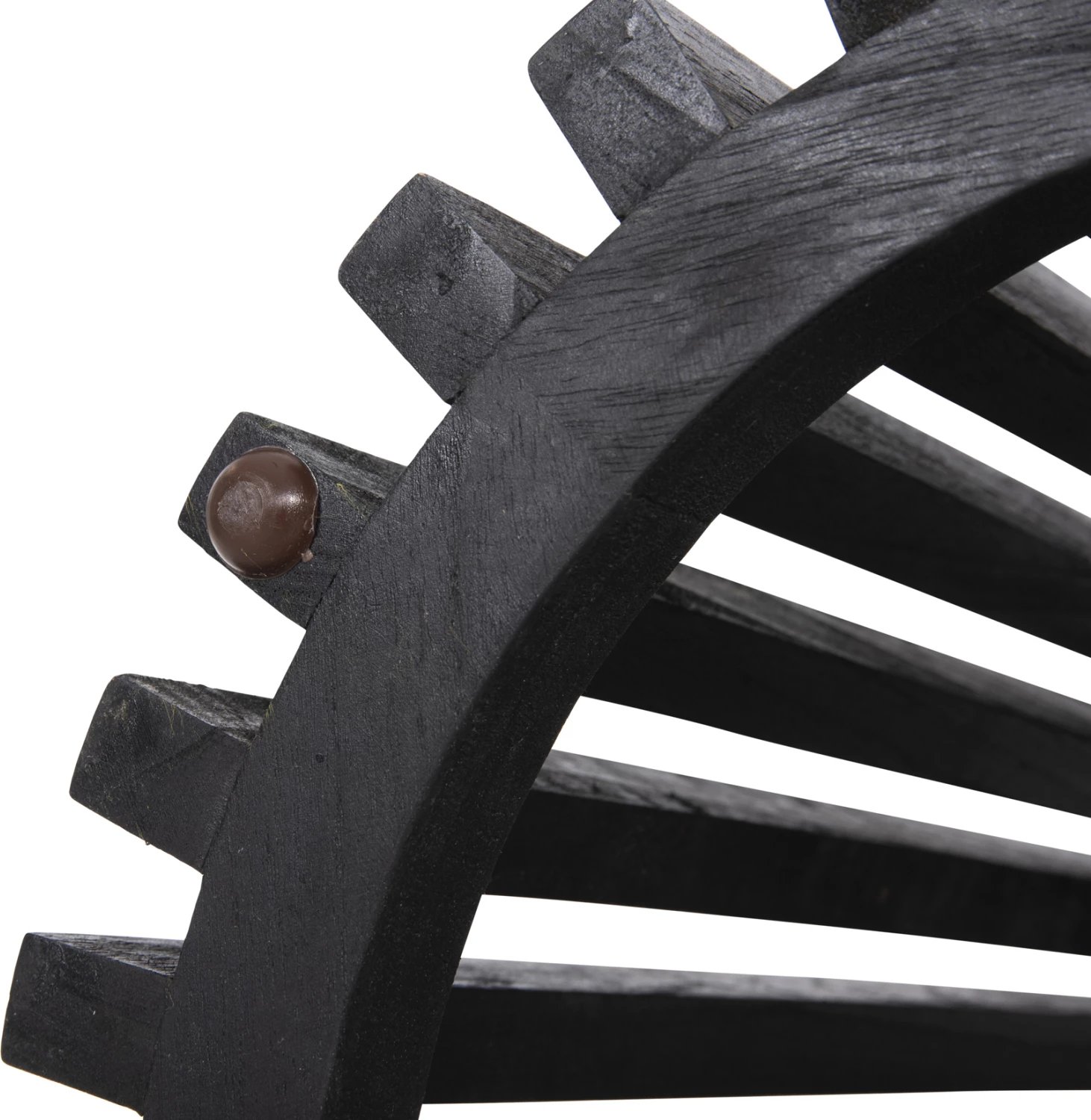 Baza e rrumbullakët për tavolinë FRANTZ FH9459.12, dru Mindi, ngjyrë e zezë, Φ60x74H cm