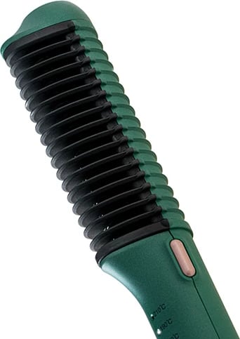 Furçë drejtimi flokësh Adler AD 2324, veshje qeramike, kontroll digjital temperature, 5 nivele deri 210°C, element 11 cm, 32W, e gjelbër e errët