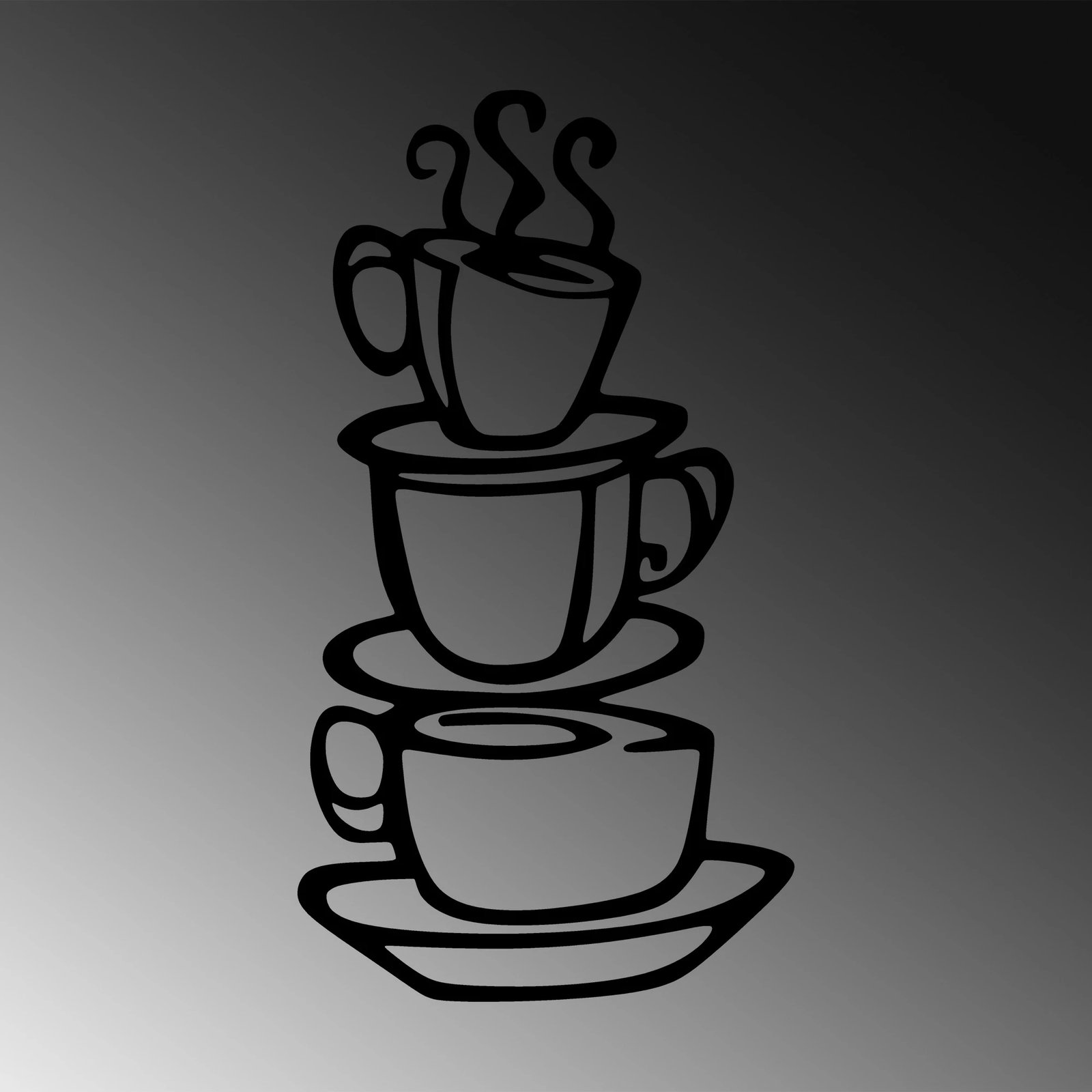 Aksesor dekorativ metalik për mur, Wallity, kafe