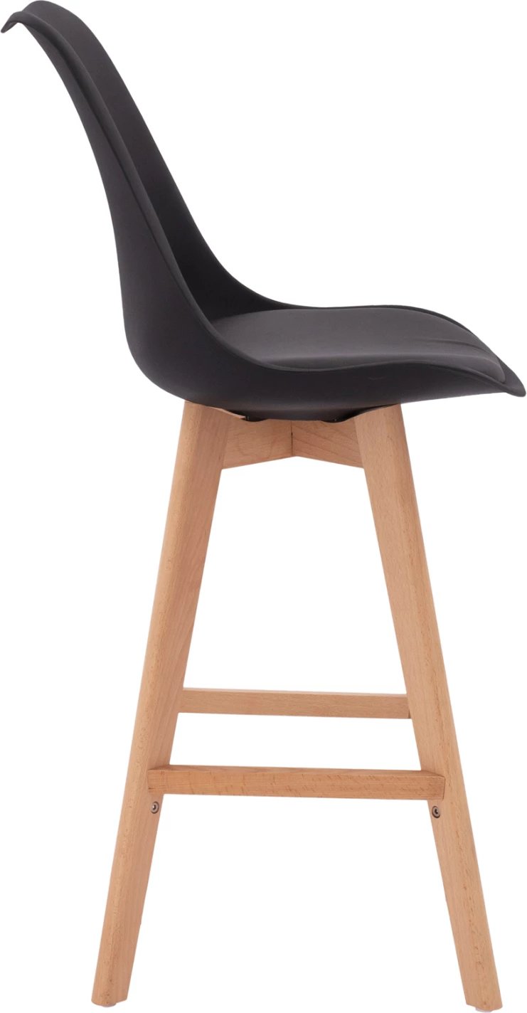 Karrige për bar Vegas FH8000.12, ngjyrë e zezë, 48x58x105 cm, set prej 4 copash