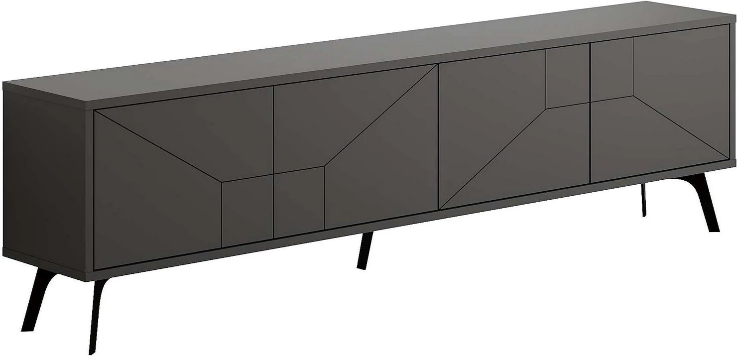 Komodë TV Skye Decor, ngjyrë dunë-antracit