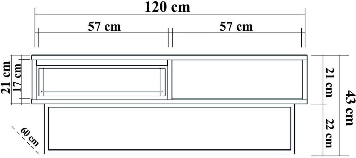 Set mobiljesh për dhomë dite, Skye Decor, Laxus Takım 21, ngjyrë arrë dhe e zezë