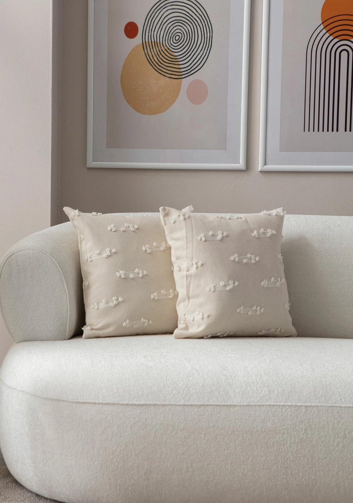 Set mbulesash për jastëkë (2 copë), Evila Originals, Tuffet - krem v7