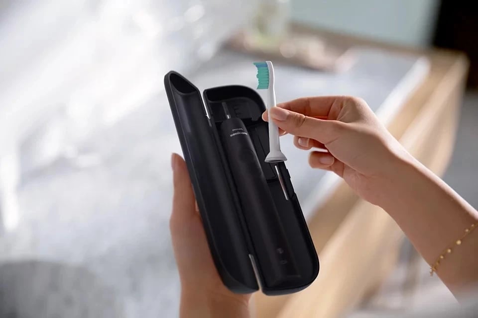 Furçë dhëmbësh Philips Sonicare HX3675/15, e zezë/rozë Furçë dhëmbësh Philips Sonicare HX3675/15, e zezë/rozë