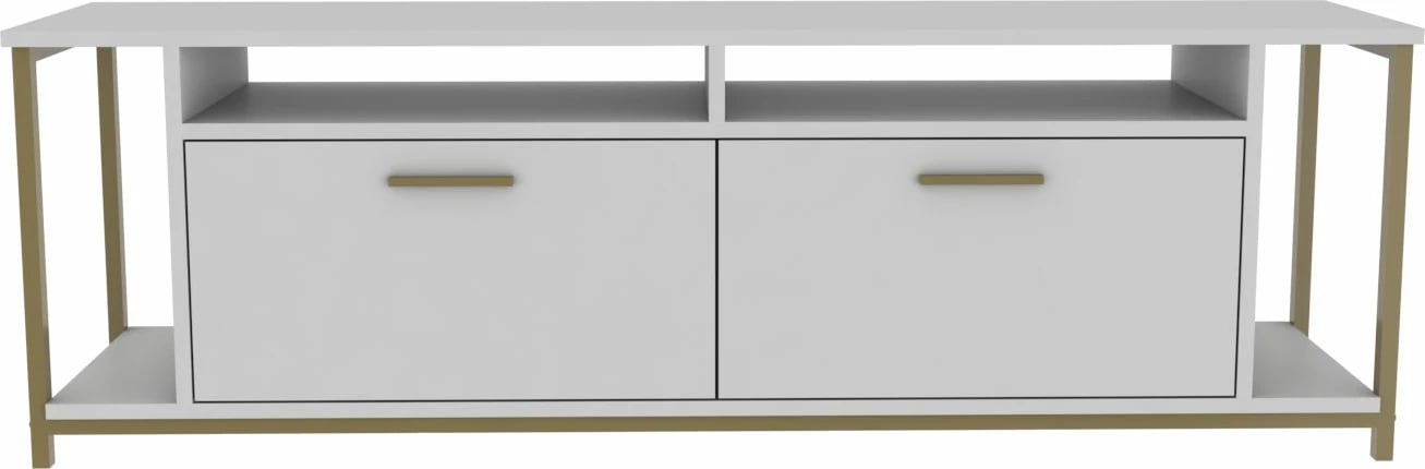 Komodë TV Hanah Home, Omar, e bardhë dhe ari