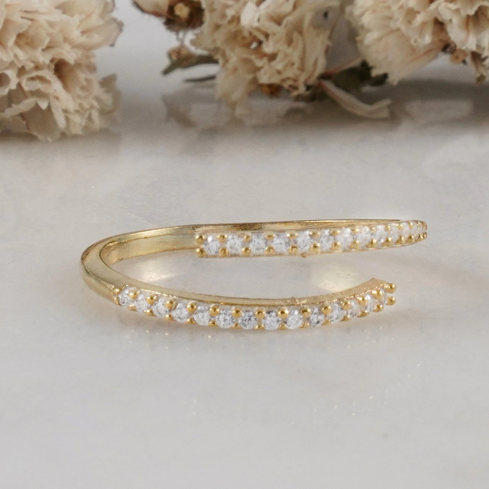 Unazë argjendi e rregullueshme, ngjyrë ari, Jumeon 11813G