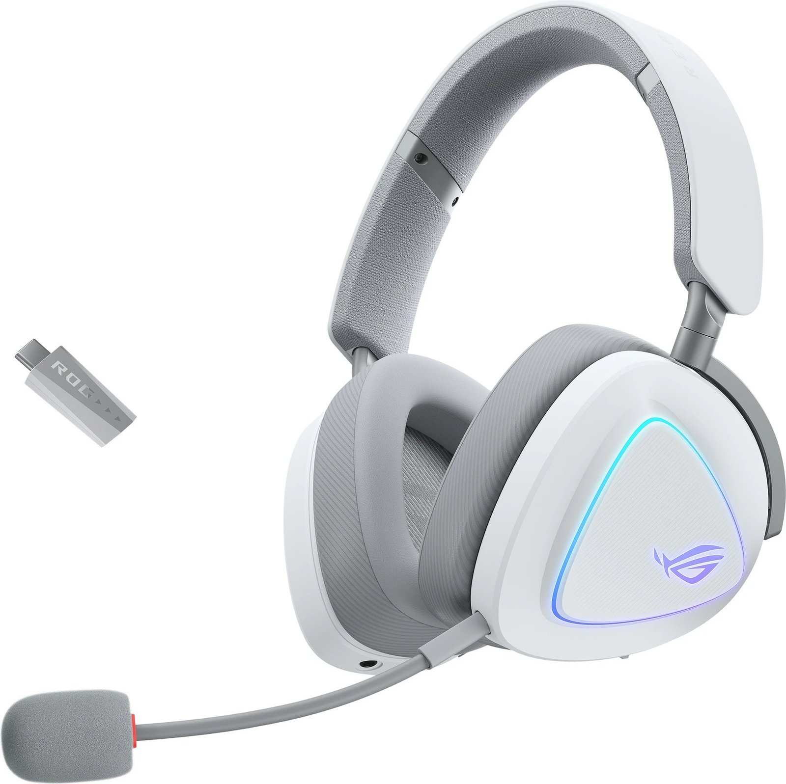 Kufje ASUS ROG Delta II, wireless, e bardhë