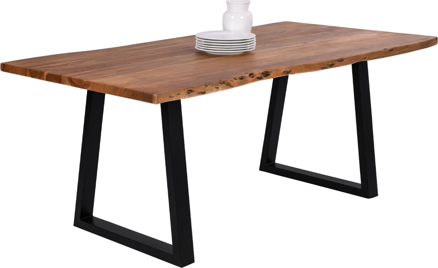 Tavolinë ngrënie Montana, dru akacie masiv, 200x95x78 cm