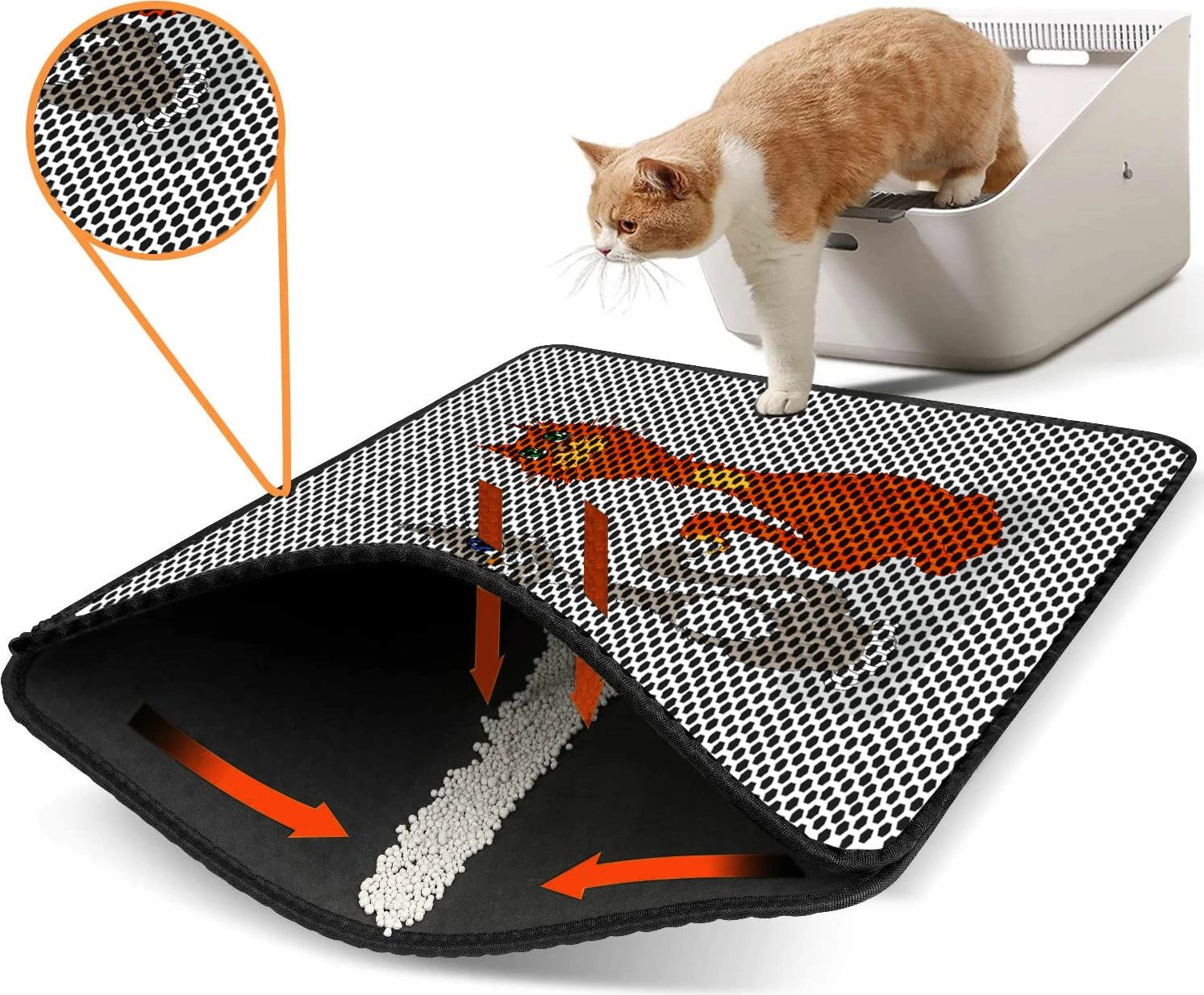 Tapet për rërë maceje, shumëngjyrësh, Nrszn0041