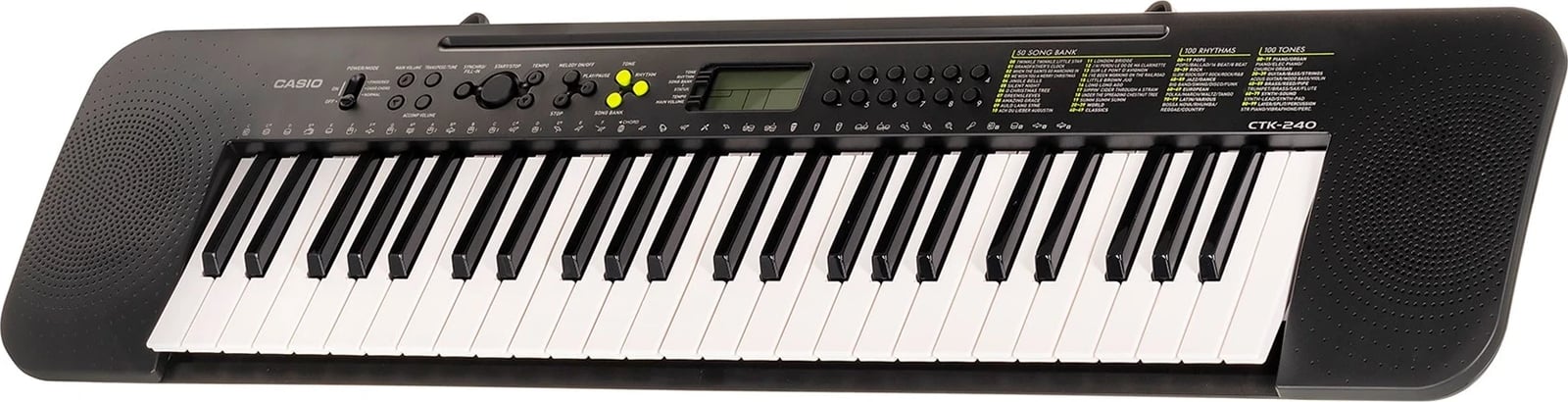 Tastierë MIDI Casio CTK-240, 49 çelësa, E Zezë dhe E Bardhë
