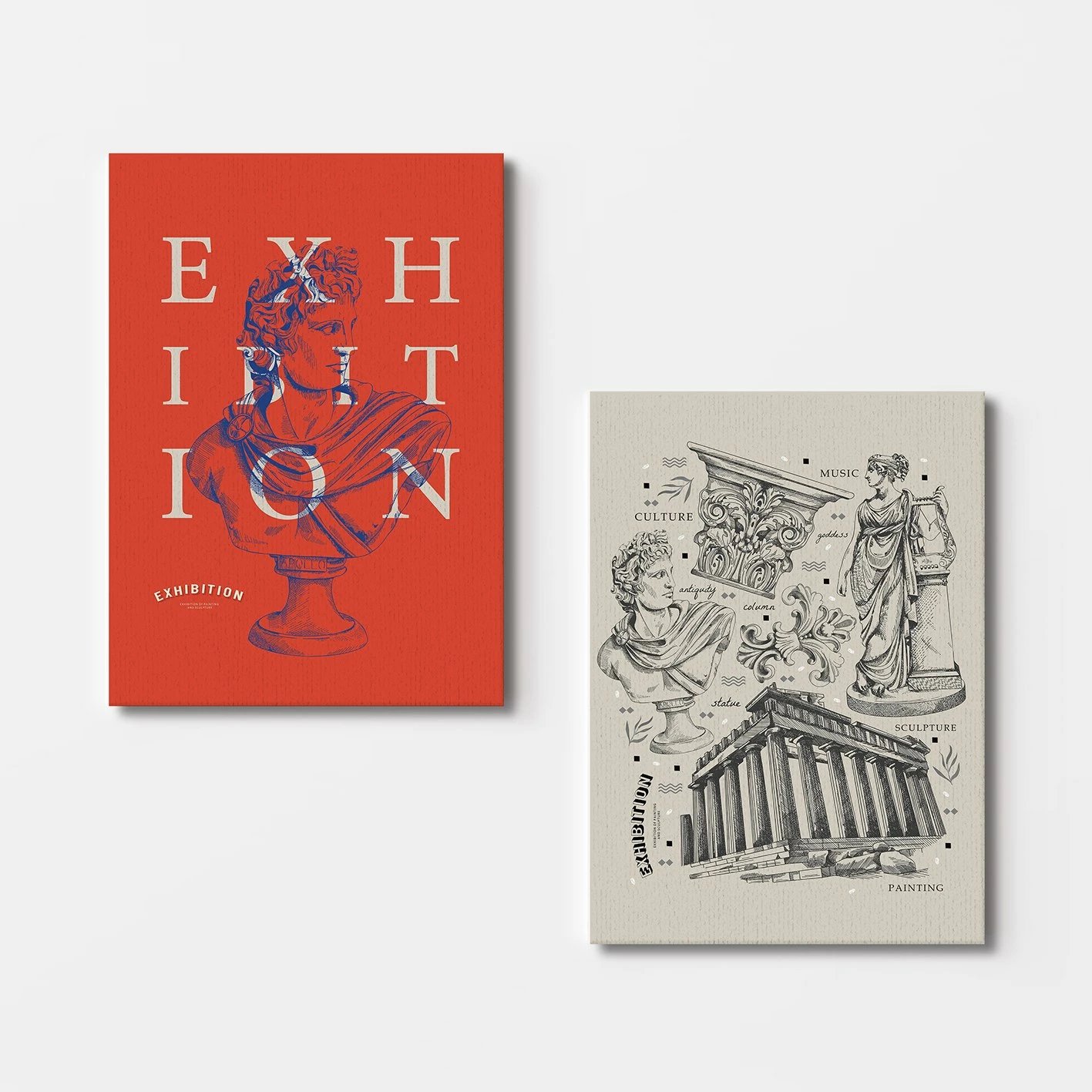 Pikturë dekorative në kanavacë (2 copë), Wallity, 2KNV4309, 50x70cm