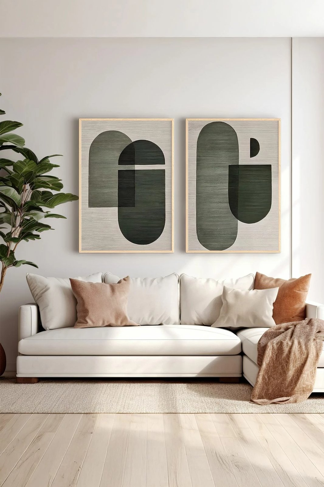 Pikturë dekorative me kornizë (2 copë), Wallity, Ersy2Lımodel41-Ahsap