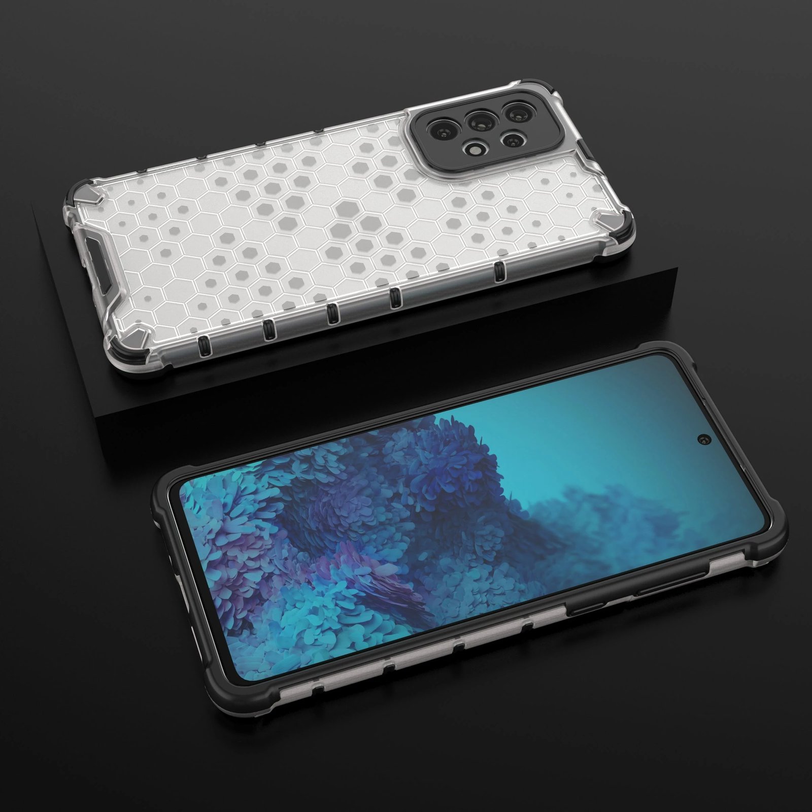 Mbështjellës Hurtel Honeycomb për Samsung Galaxy A73, transparent Mbështjellës Hurtel Honeycomb për Samsung Galaxy A73, transparent