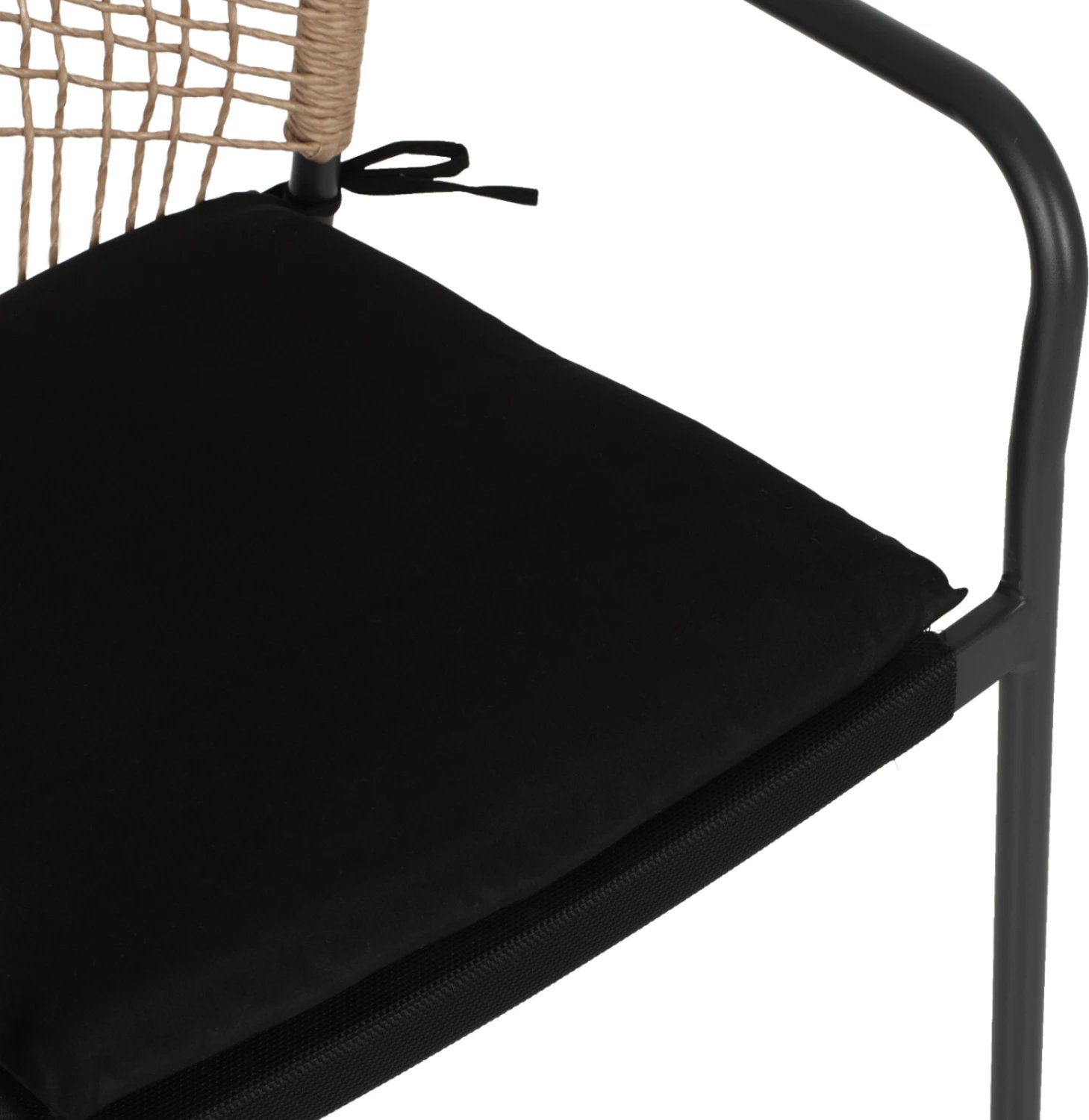 Karrige alumini për jashtë, FH5865.11, kornizë gri e errët dhe shportë bexh, jastëk i zi