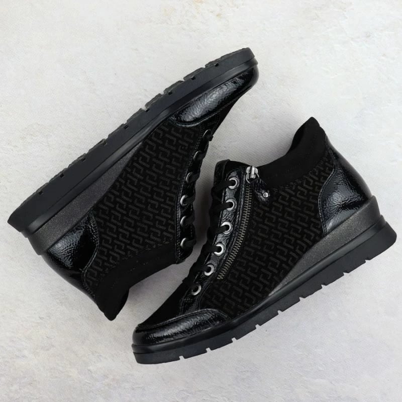 Çizme të shkurtra Rieker Remonte R0773-05, të zeza