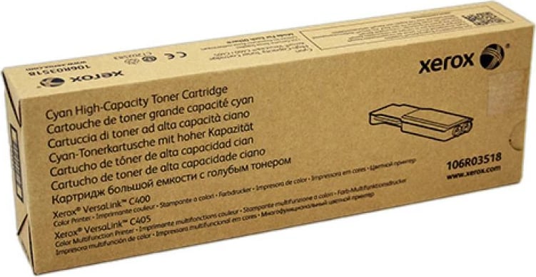 Toner Xerox VersaLink C400/C405 106R03518 kapacitet i lartë 4800 faqe cyan