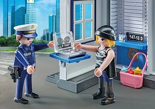 Set lodrash Playmobil Action Heroes 71733, dhomë hetimi policie, 38 pjesë