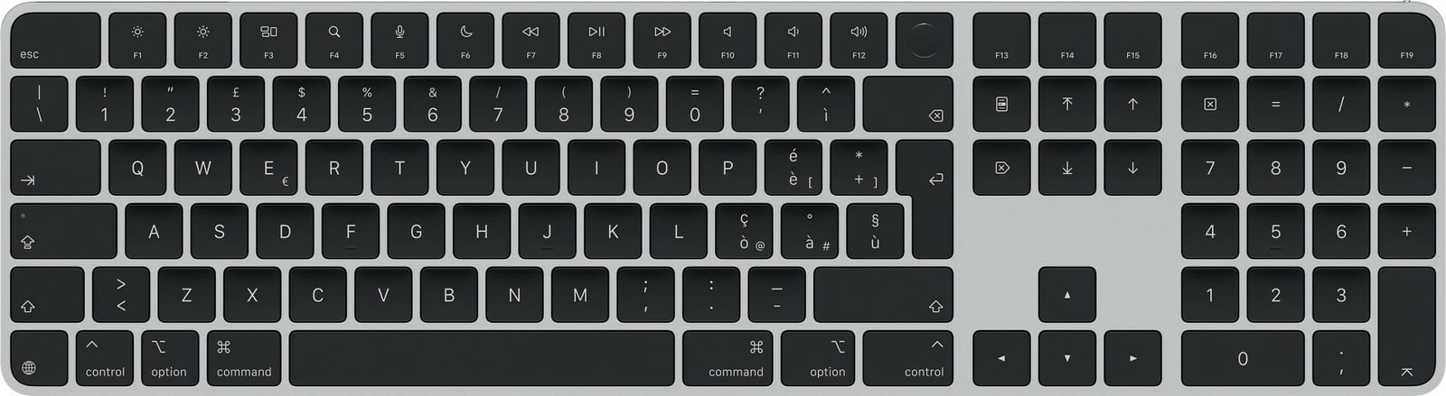 Tastierë Apple Magic me Touch ID dhe Numërik, për Mac me Apple silicon, Çelësa të zinj