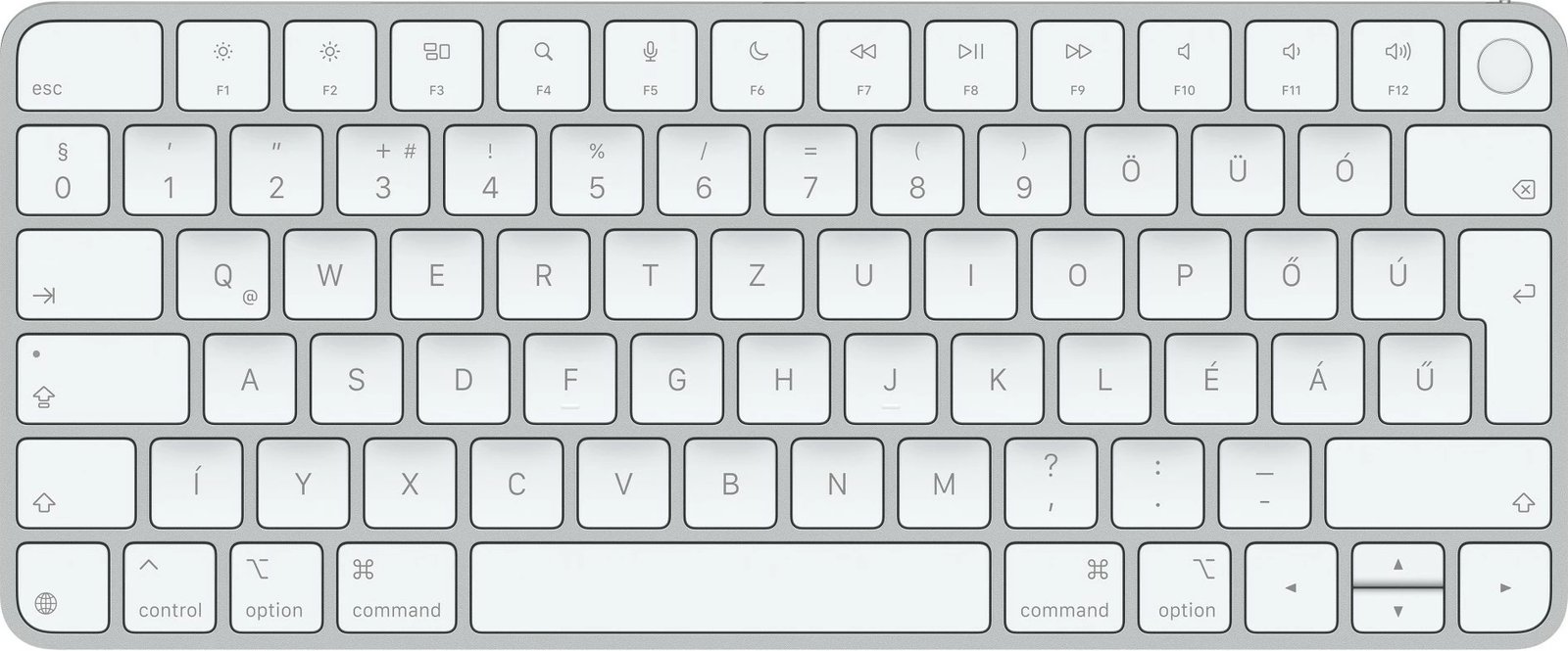 Tastierë Apple Magic Keyboard me Touch ID, për Mac me Apple silicon, hungarisht, e bardhë
