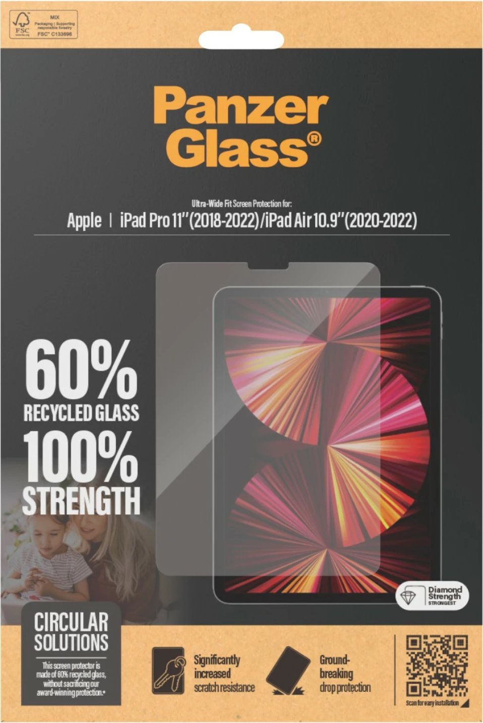 Mbrojtës ekrani PanzerGlass për iPad Pro 11''/iPad Air 10.9'' transparent