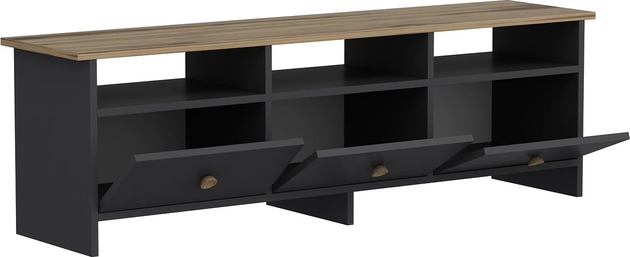 Komodë TV Hanah Home, Oslo, anthracite dhe lis