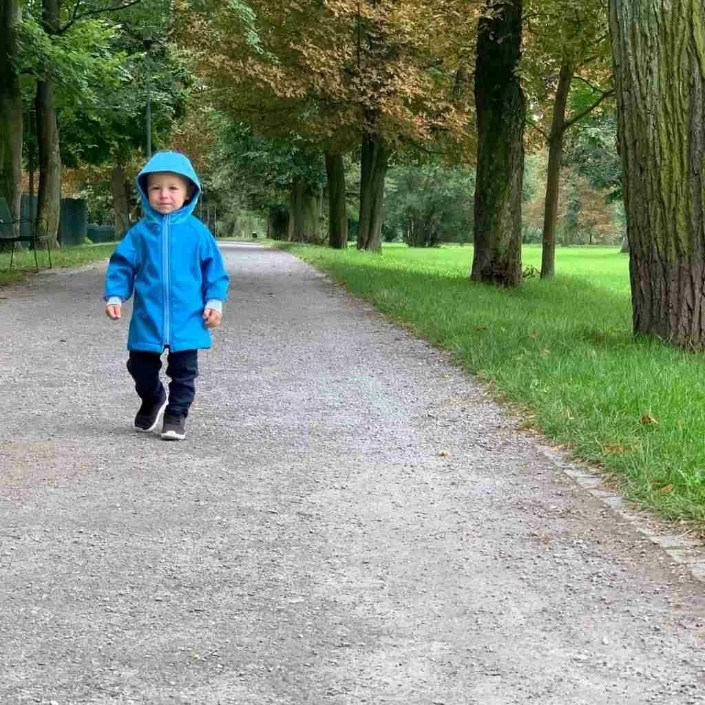 Xhaketë softshell bebe, New Baby, 74 (6-9m), 100% poliester me membranë TPU, i papërshkueshëm nga uji 10 000 mm, frymëmarrje 3000 g/m2/24h, me kapuç, blu