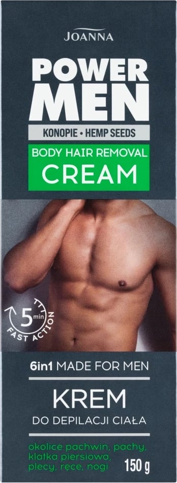 Krem për depilim trupor për meshkuj Joanna Power Men 150g