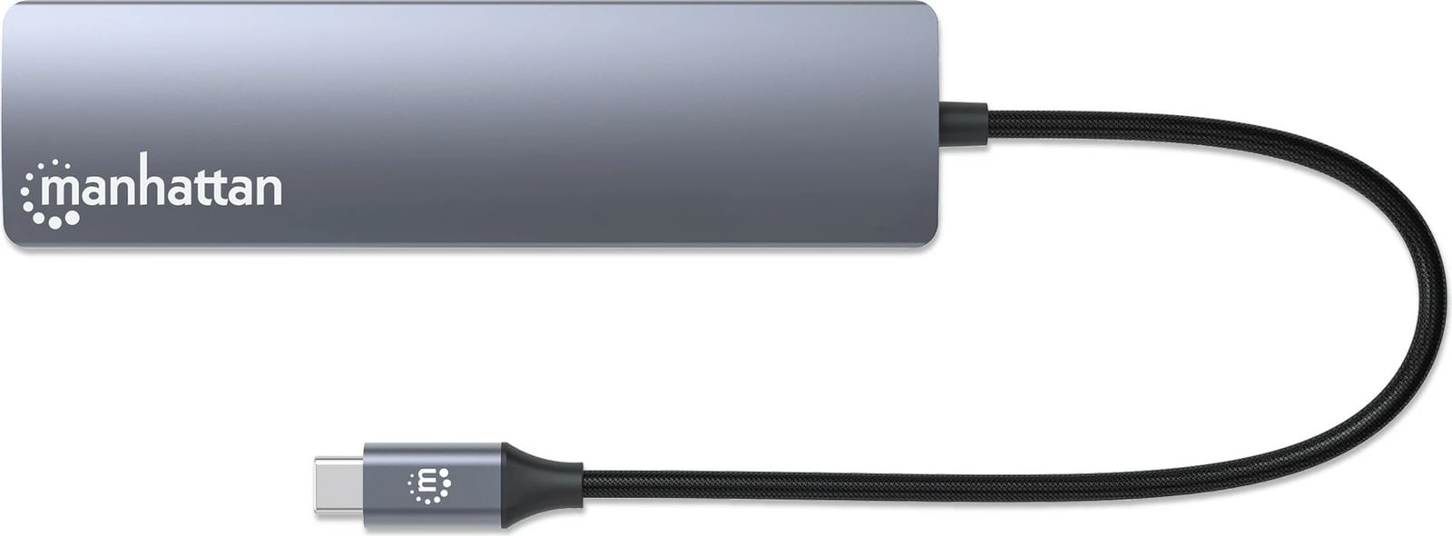 Docking station MANHATTAN 6-në-1 USB-C, 4K HDMI, 3x USB 5Gb/s, gri