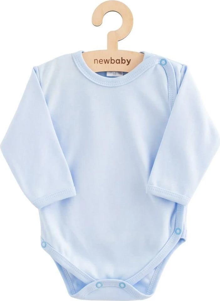body bebe, New Baby, Classic II, me mëngë të gjata, pambuk 100%, përmasa 68 (4-6m), blu
