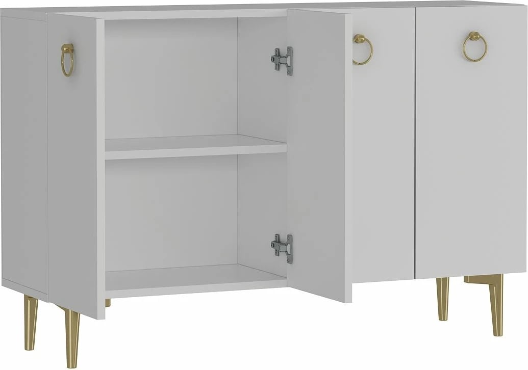 Konsolë Skye Decor, e bardhë, e artë