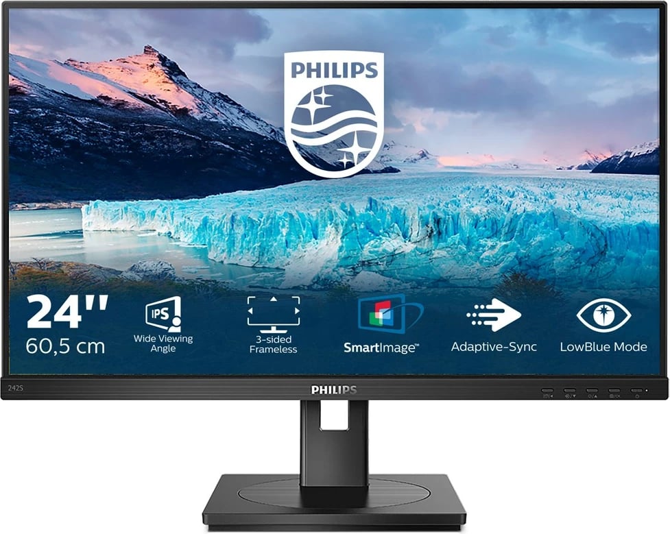 Monitor Philips S Line 242S1AE/00, 23.8", Full HD, LED, Zi Monitor Philips S Line 242S1AE/00, 23.8", Full HD, LED, Zi