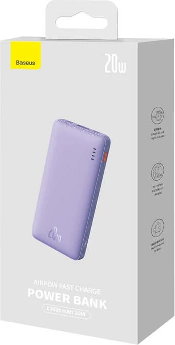 Powerbank Baseus Airpow 10000mAh 20W, vjollcë
