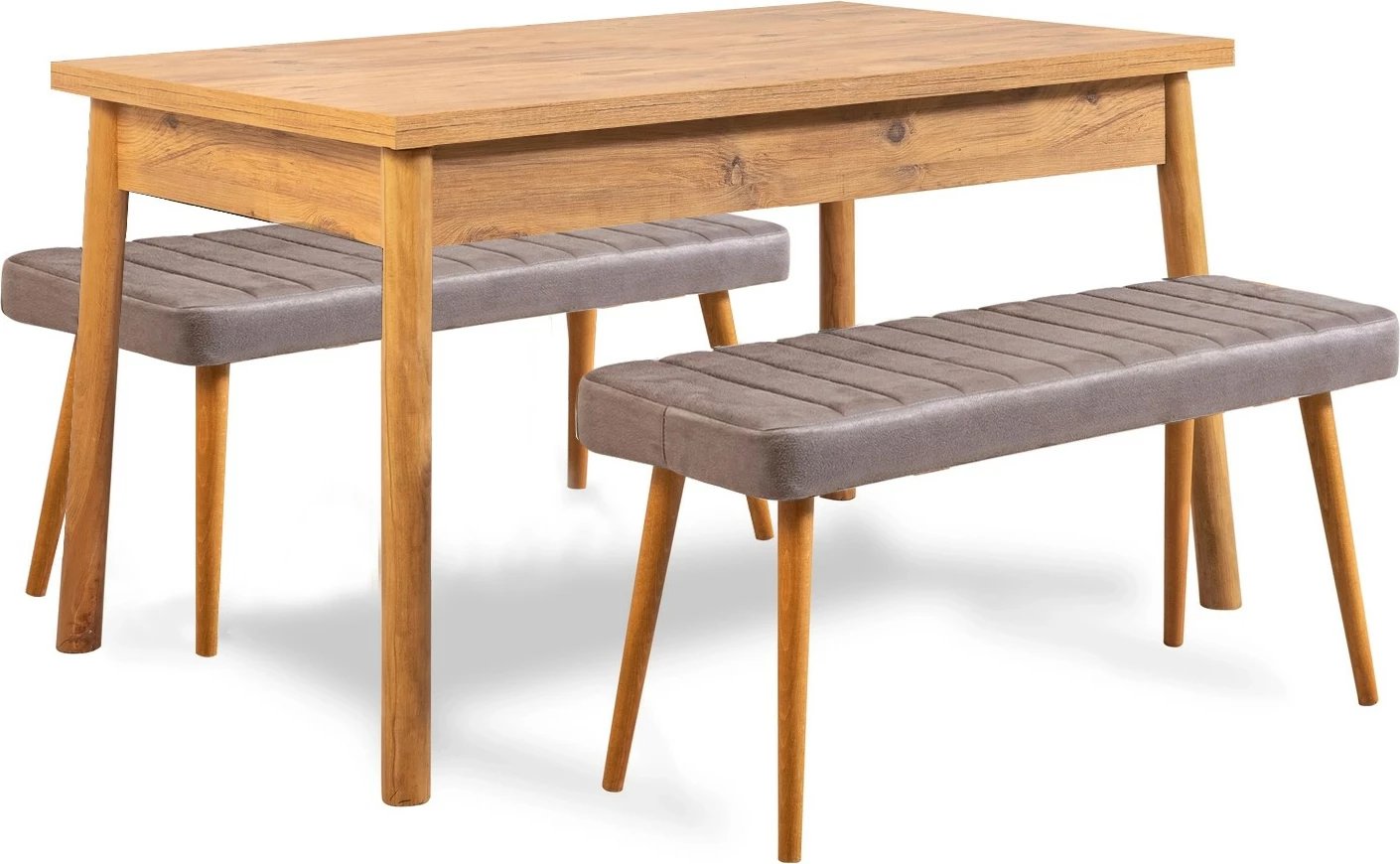 Set tavoline me dy ulëse (3 copë), Skye Decor, Costa 0701, ngjyrë Atlantic Pine, Soho Grey