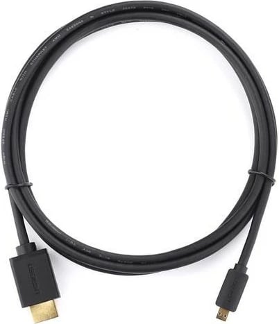 Kabëll HDMI Micro në HDMI Ugreen 30104, 3m, 3D, i zi