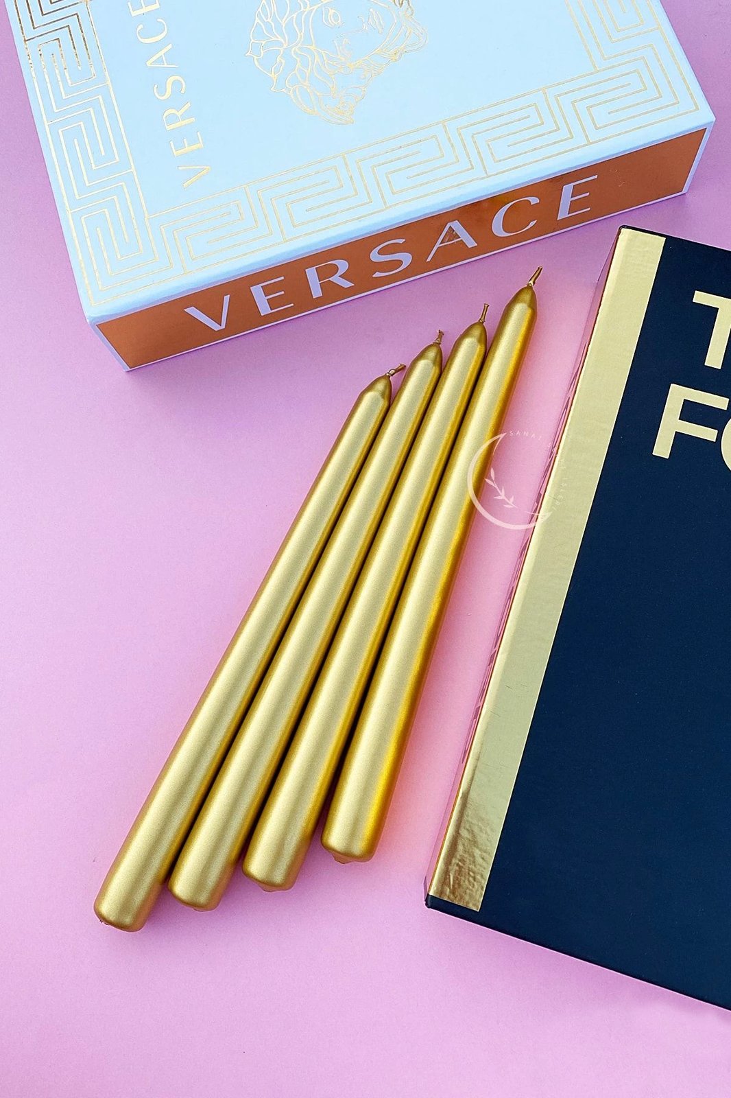 Set qirinjsh (4 copë), ngjyrë ari, Premium 4, Evila Originals